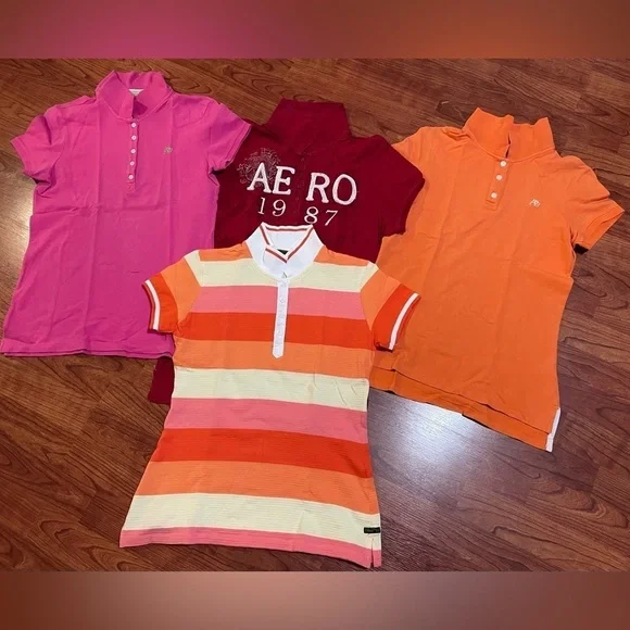 Bundle 4pcs Women's Polo Shirts - Picture 1 of 7